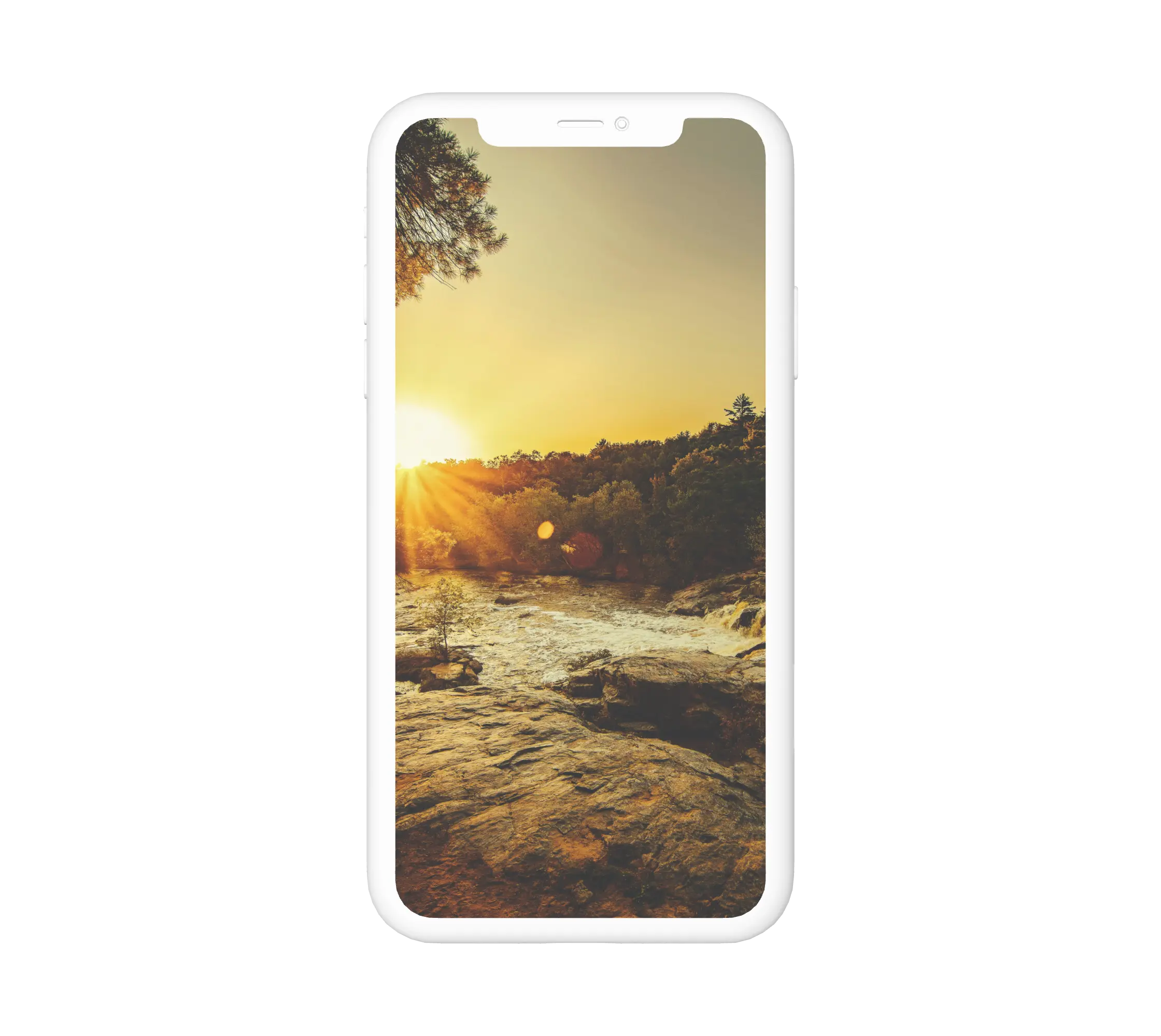 Naplemente vízparton háttérkép telefonra