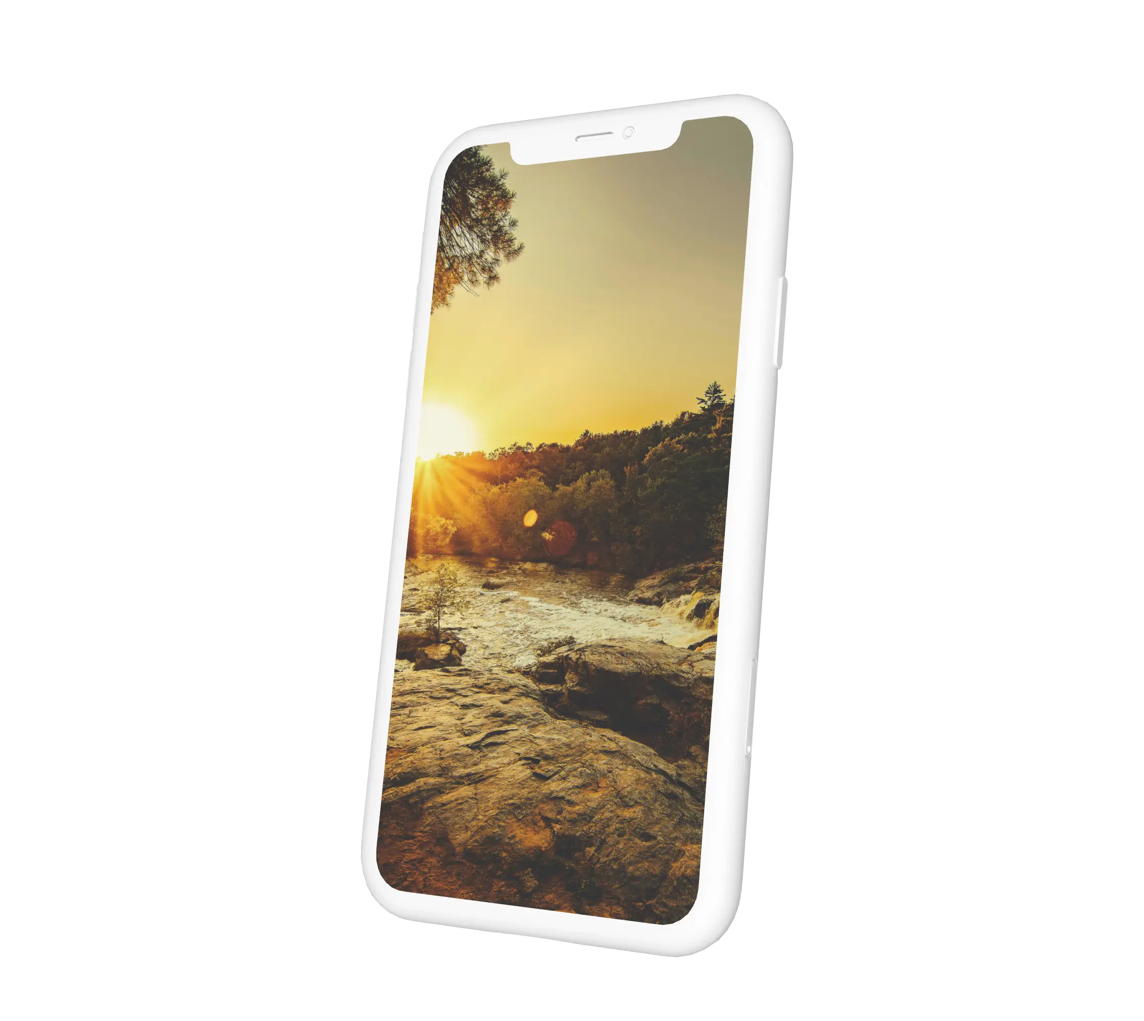 Naplemente vízparton háttérkép telefonra