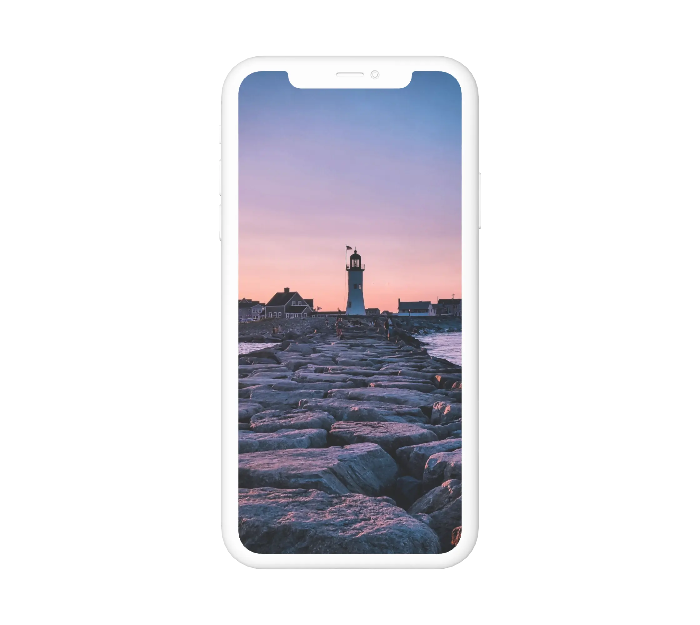 A világítótoronyhoz vezető sziklás út