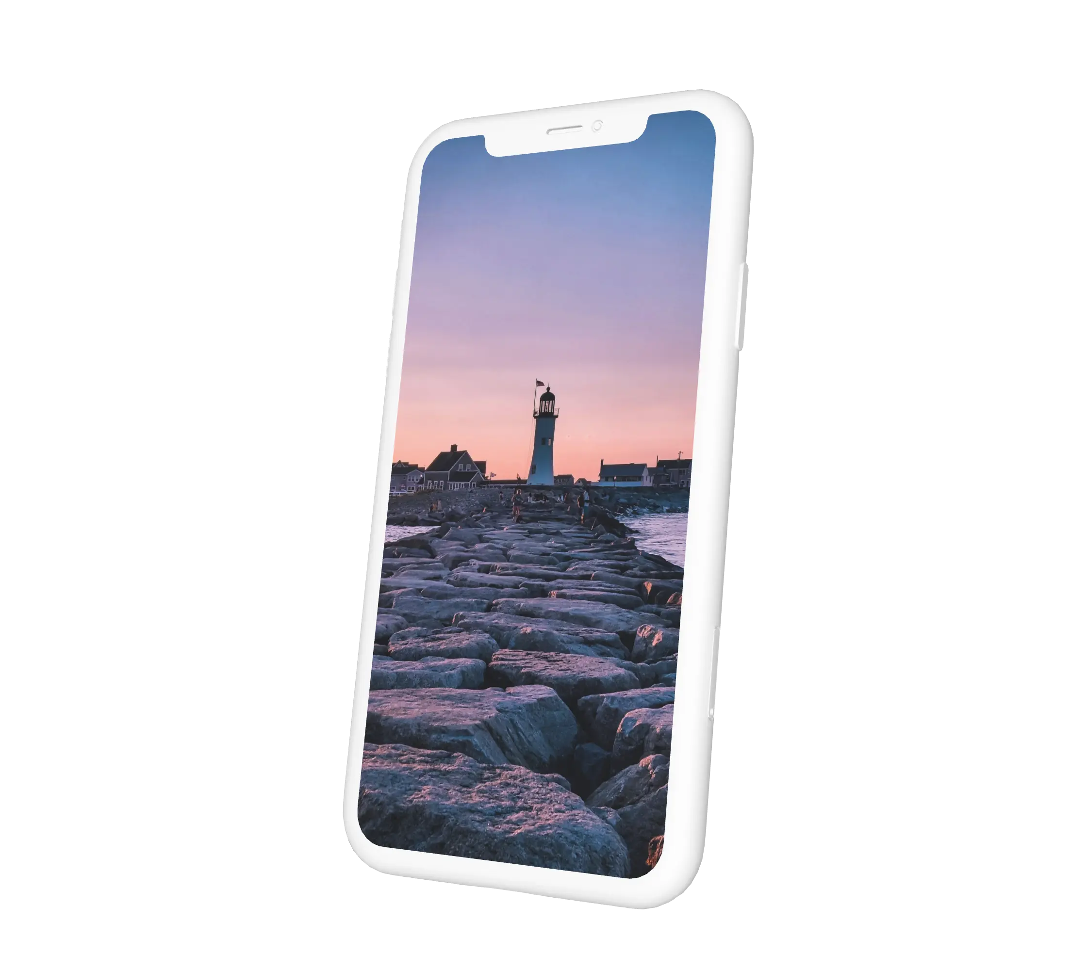 A világítótoronyhoz vezető sziklás út