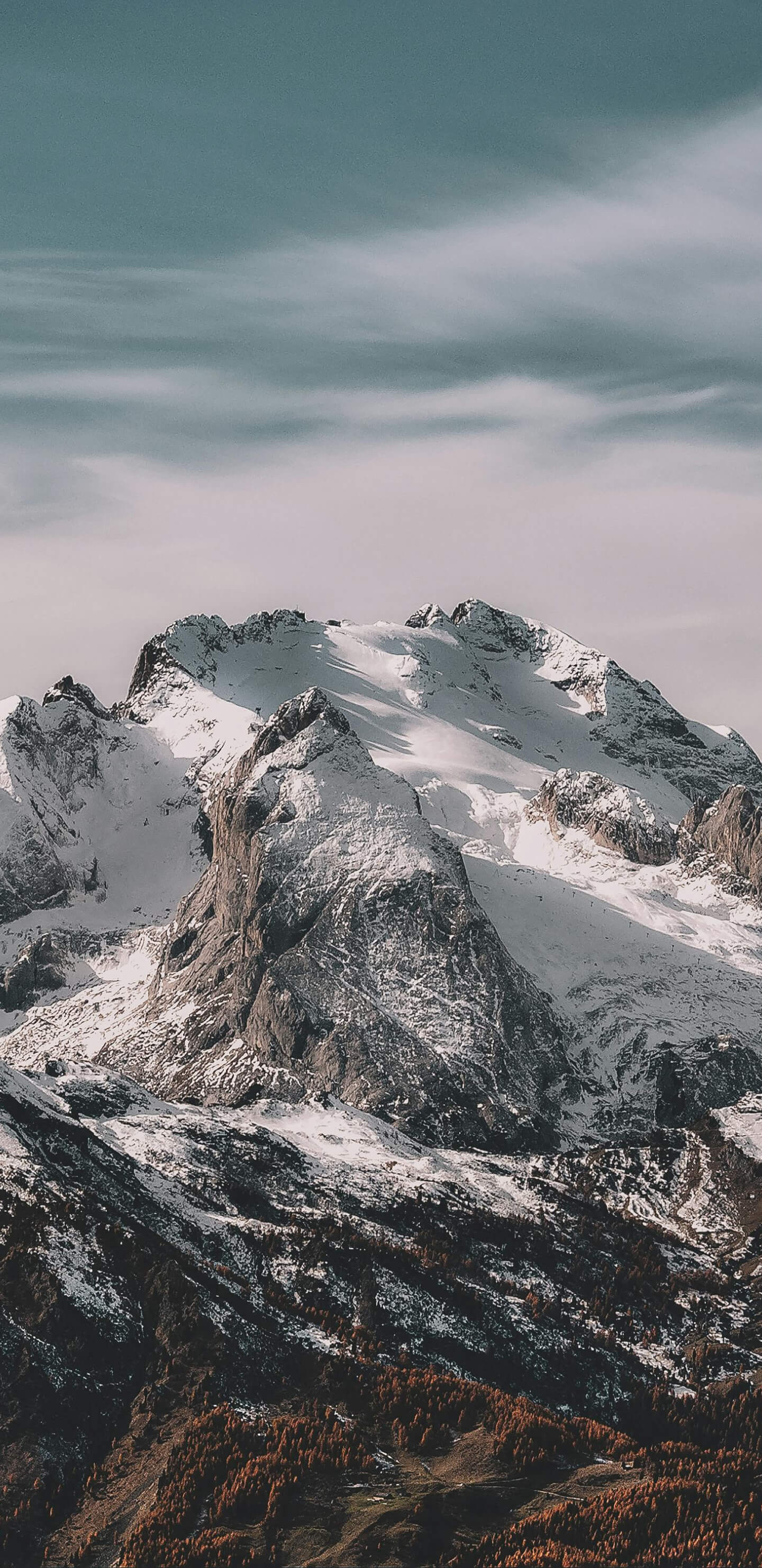 Téli hegy háttérkép mobiltelefonra 1440x2960